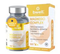 Triple Magnesio Complex Citrato Glicinato y Oxido con Vitaminas d3 b6 Alta Biodisponibilidad - 120 Capsulas - Reduce Cansancio y Fatiga + Alivia Dolor Articulaciones y Músculos | BWELL SUPPLEMENTS