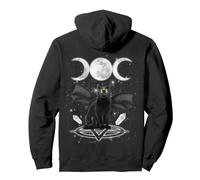 Triple Moon Witch Cat Wicca Wiccan Pagan Symbol Halloween Sudadera con Capucha