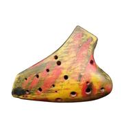 Triple Ocarina Pottery Treble SD Tono Ocarinas Instrumentación Musical Profesional(Orange)