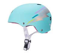Triple ocho el casco de SweatSaver certificado para el skate BMX y el patinaje de rodillo Holograma X-Small/pequeo