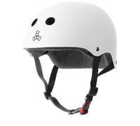 Triple ocho el casco de SweatSaver certificado para skate BMX y patinaje de rodillo de goma blanca grande/X-Large