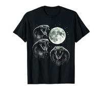 Triple Snake Moon Celestial Serpent Night Camiseta