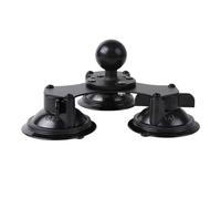 Triple Ventosa con Bola de 38 mm, Base de Montaje de Coche de 3 ventosas Resistente Compatible con Soportes RAM y Otros Brazos de Doble Enchufe de tamaño C