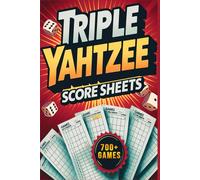 Triple Yahtzee Score Sheets: 120 Large Replacement Score Pads for the Classic Dice Game | Perfect for Family Game Night, Casual Play, and Fun with Friends