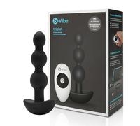 b-Vibe - Plug anal recargable con triple esferas (negro)