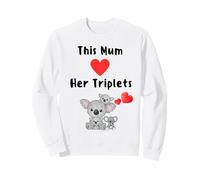 Triplet mamá Lindo Koala Familia Australia Amante trío Cita Sudadera