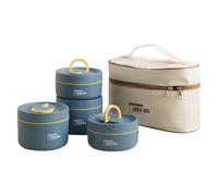 (Triplo strato - Verde) Lunch Box leggero da 750 ml/1000 ml, Bento Box a due/tre strati per picnic e