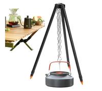 Tripod Rack de cocina portátil, Tripod Rack for Campfire Cooking, Camping Gear Tripod, Camp Cooking Supplies, Family Camping Tripod Rack, Adjustable Campfire Tripod, Tripod Stand for Outdoor Cooking