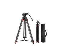 Tripod Stand, Trípode de vídeo de 74" con cámara de Metal con Cabezal Fluido y amortiguación de fricción Suave Compatible con Manfrotto 501
