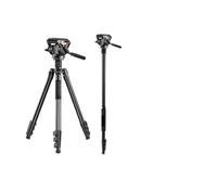 Tripod Stand, Trípode For Cámara DSLR KX3939 Plus con Placa De Liberación Rápida Cabezal Fluido, Compatible Monopié Manfrotto(KX3939 Plus Kit)