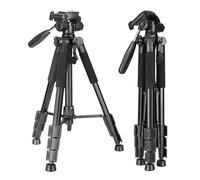 Tripod, Trípode Profesional con Cabezal esférico y Placa de liberación rápida, Compatible con cámaras Sony, Nikon, Canon, DSLR y Smartphones.,for Parts(Black)