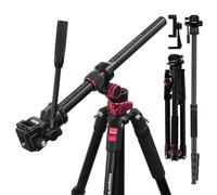 Tripode Camara 212cm Rollei Compact Traveler No.2 XL Video con Brazo Extensible Tripod de Aluminio con Rótula Fluida y Función de Monopié Trípode con Soporte para Móvil, Tripode-Camara-Tripod-Camera