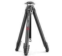 Trípode Cámara de Carbono, ULANZI Zero Y Trípode de Viaje con Cabeza panorámica de 360° y Arca Swiss, Trípode Carbono con Columna Central Extraíble, Trípode Videocámara Capacidad de 18KG de Peso