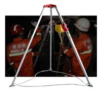 Trípode comercial de rescate con patas ajustables y sistema anticaídas, andamio emergencia for extinción incendios(2 Pcs,1800LBS Winch)
