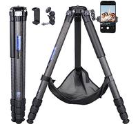 Trípode Compacto de Fibra de Carbono con Bolsa de Piedra ARTCISE CT80C Soporte de cámara de Viaje de Alta Resistencia para videocámara Canon Sony Nikon DSLR, Carga máxima 25 KG