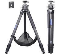 Trípode compacto para cámara de carbono con bola de 46 mm, cabezal de trípode de perfil bajo de 32,5 mm, tubo de pierna máximo, estable y ligero, soporte de viaje de fibra de carbono con cabezal de