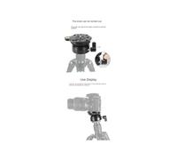 Trípode con cabezal panorámico y asiento de ajuste horizontal multifuncional universal para cámara DSLR, mesa de ajuste con base en cúpula, B
