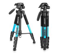 Trípode de aleación de aluminio, control remoto inalámbrico para cámaras DSLR Canon, Nikon, Sony y smartphones, configuración rápida para