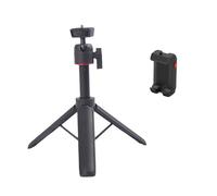 Trípode de aluminio extensible pequeño para cámara con cabeza esférica y soporte de clip para teléfono móvil para viajes con cámaras DSLR