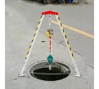 Trípode de aluminio para espacios reducidos, trípode de rescate de 1800 libras con protección contra caídas y arnés de seguridad, resistente, portátil, ideal para uso industrial y de emergencia