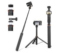 Trípode de bolsillo de 64 pulgadas para cámara de acción GoPro, soporte extensible con tornillo de liberación rápida de 1/4 pulgadas para DJI Osmo Pocket 3 Action 5 Pro 4 3 para Insta360 X4 X3 X2 para