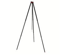 Trípode de camping - a través de fuego, soporte para barbacoa, aleación de aluminio, camping Fire Pit con bolsa de almacenamiento, accesorios para utensilios de cocina para barbacoa Bonfire BBQ