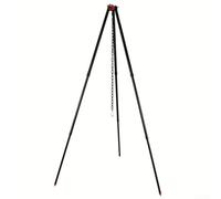 Trípode de camping de aleación de aluminio, colgador de olla de altura ajustable, soporte plegable para parrilla de fogata, soporte de luz de cocina portátil para senderismo al aire libre, picnic
