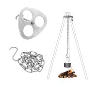 Trípode de Camping Genérico para Cocinar, un Trípode para Fogata, Hecho de Acero Inoxidable, Será un Equipo Esencial para Acampar Cuando Cocine o Haga Parrilladas Al Aire Libre