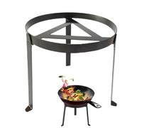 Trípode de camping - Soporte plegable para fogata de 24.4 pulgadas para cocinar, parrilla portátil con accesorio multifuncional, herramienta de camping para senderismo, picnics, portón trasero y