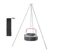 Trípode de Cocina para Equipo de Campamento,Accesorios para cocinar fogatas - Trípode Plegable para Campamento, Soporte para fogata de aleación de Aluminio, Cadena Colgante Ajustable y Ligera