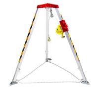 Trípode de emergencia portátil de aluminio de 544,3 kg de carga, cabrestante de 1,8 m, trípode de rescate ajustable para espacios reducidos, equipo ligero y de seguridad