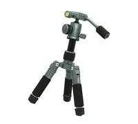 Trípode de escritorio 20 pulgadas tamaño 5 secciones 360 grados a 11 libras para cámaras DSLR y teléfonos soporte de conexión soporte de aluminio
