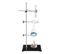Trípode de laboratorio con abrazadera y anillos ajustables de hierro para experimentos de química, escuela, universidad, estable, universal, accesorios de laboratorio