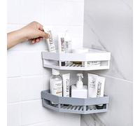 Trípode de montaje en pared, soporte triangular con ventosa, para baño, perforación, marco de esquina, baño, inodoro, almacenamiento