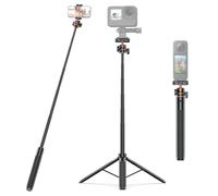 Trípode de Palo Selfie de 1,4 m para Go Pro Hero/Insta 360 X5 X4 X3/Osmo Pocket 3 y Otras cámaras de acción, Soporte Giratorio Extensible para teléfono, 16, 15, 14, 13, 16 Pro, Pro MAX
