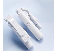 Trípode de palo selfie de 27 pulgadas con soporte fuerte de aluminio, soporte giratorio de 720 grados, viene con control remoto, adecuado para iPhone/Android (negro) (blanco, modelo que mejora la