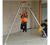 Trípode de rescate ajustable para espacios reducidos, soporte de elevación de aluminio para alcantarillados y túneles con arnés de protección contra caídas y dispositivo de seguridad, soporta hasta