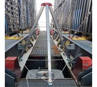 Trípode de rescate de aluminio resistente con cuerda, equipo de cabrestante de recuperación de emergencia en espacios reducidos para desastres naturales y soluciones de elevación de tanques sépticos