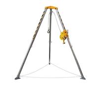 Trípode de Rescate de Emergencia con cabrestante autoblocante, trípode portátil de aleación de Aluminio para pozos Profundos y Operaciones de Rescate de Alta exigencia.