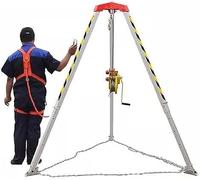 Trípode de rescate de emergencia con patas telescópicas, cabrestante de 1800 libras para espacios reducidos, túneles y alcantarillados, equipo de seguridad portátil para socorristas