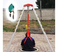 Trípode de rescate de emergencia resistente para espacios reducidos 1200/1800/1,179.3 kg, sistema de elevación que incluye cabrestante de 1200 libras y detenedor de caídas, equipo de seguridad