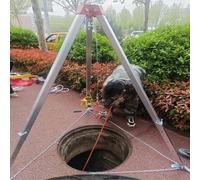 Trípode De Rescate Para Alcantarillado De Alta Resistencia, Polipasto De Trípode Con Protección Contra Caídas Y Cinturón De Seguridad Para Pozos Profundos, Minas Y Pozos De Acceso, Equipo De Rescate