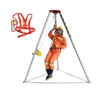 Trípode De Rescate Para Pozos De Acceso De Alta Resistencia Con Cinturón De Seguridad, Elevador De Equipo De Trípode Con Patas Telescópicas, Kit De Trípode Para Espacios Confinados Para Descenso Y Re