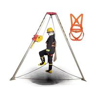 Trípode de rescate telescópico de alta resistencia para espacios confinados, kits anticaídas, equipo de rescate contra incendios con cinturón de seguridad, capacidad de 1200 libras para túneles de a