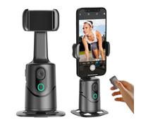 Trípode de seguimiento de la cara del coche, trípode para teléfono móvil con seguimiento de rotación de 360°, control de gestos, estabilizador automático de cardán para grabación de vídeo, transmisión