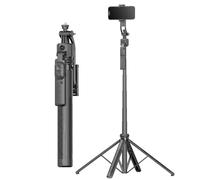 Trípode de seguimiento facial automático de rotación de 360 grados con soporte, soporte de trípode que sigue tu movimiento, soporte de trípode extensible de 64 pulgadas para iPhone y Android, creador