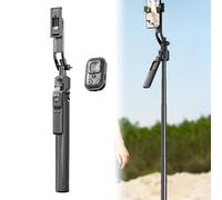 Trípode de seguimiento facial automático, rotación de 360°, portátil, soporte para teléfono inteligente, cámara automática de cuatro patas (negro)