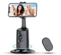 Trípode de seguimiento facial automático, rotación de 360°, soporte de teléfono sin aplicación, soporte para cámara de teléfono con control remoto y control de gestos, soporte de disparo inteligente