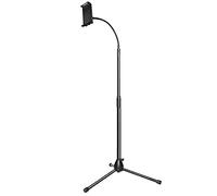 Trípode de suelo para ordenador ajustable a 360°, universal, 12 cm-18 cm, para móvil y manguera, 110-175 cm