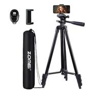 Trípode de teléfono de 60 pulgadas, trípode UEGOGO para iPhone con obturador remoto y clip universal, compatible con iPhone/Android/cámara deportiva, perfecto para grabación de vídeo/selfies/transmisión en vivo/vlogging